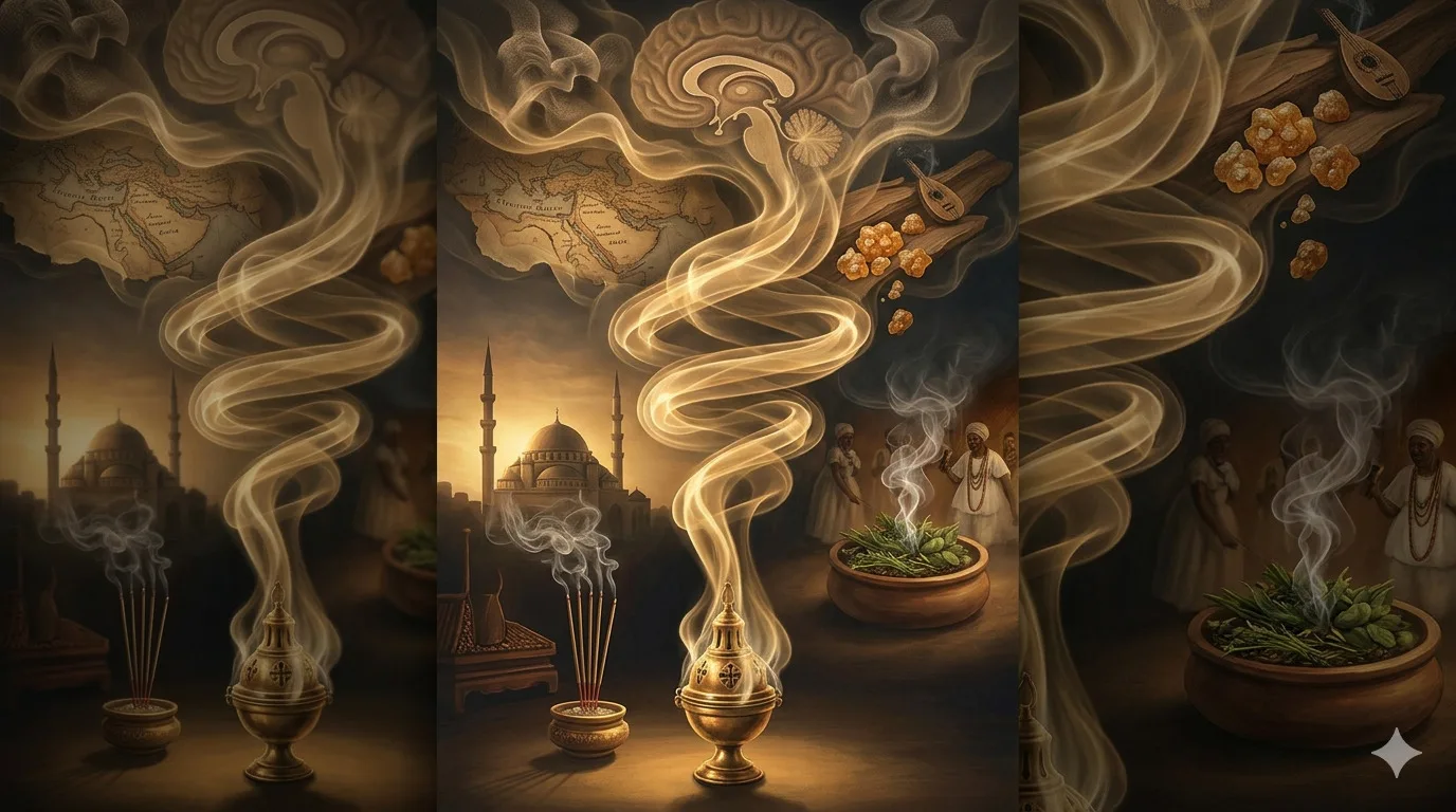 Slide Perfumes e Religião: O papel do incenso nas cerimônias ao redor do mundo